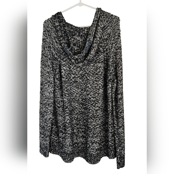 Harley Davidson Size XL Metallic Shimmer Pullover Hooded Sweater Silver Black - Picture 3 of 5